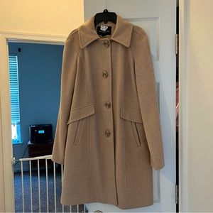 London Fog Button Down Wool Blend Coat